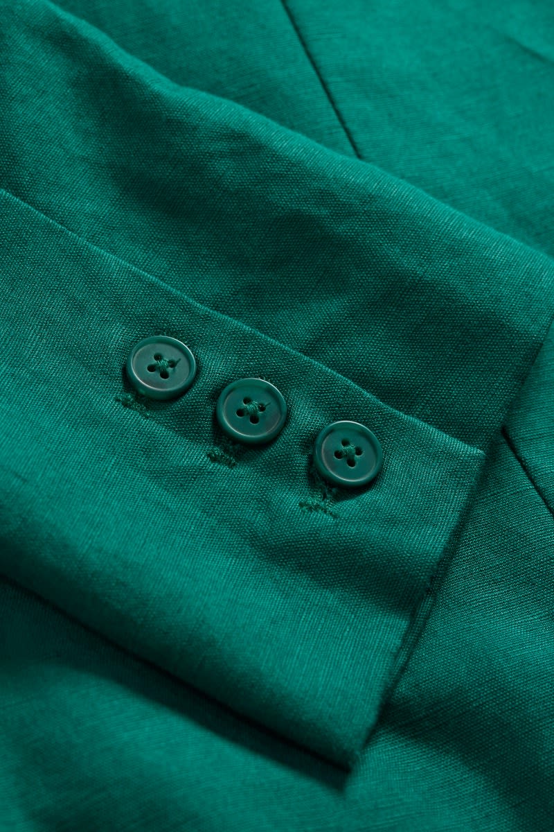 Seasalt Cornwall - ‘Erica’ Linen Blend Blazer - Pine Shoots