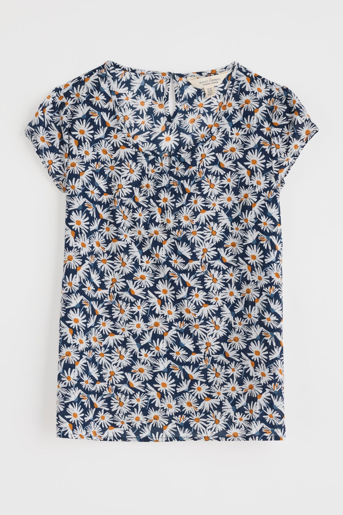 Seasalt Cornwall - ‘Garden Gate’ Cotton Top - Scatter Daisy Maritime