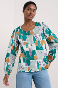 Seasalt Cornwall - ‘Quill’ Top in GOTS-Certified Organic Cotton - Window Painting Chalk