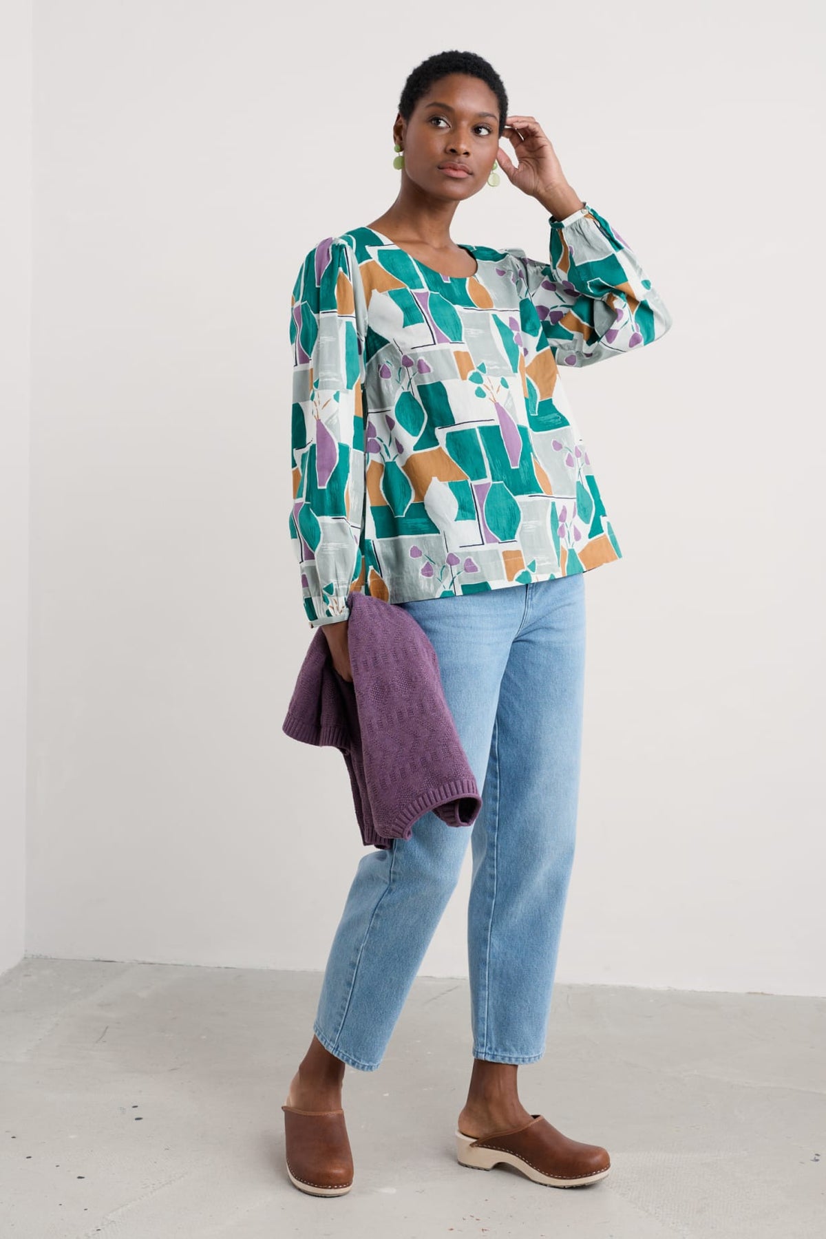 Seasalt Cornwall - ‘Quill’ Top in GOTS-Certified Organic Cotton - Window Painting Chalk