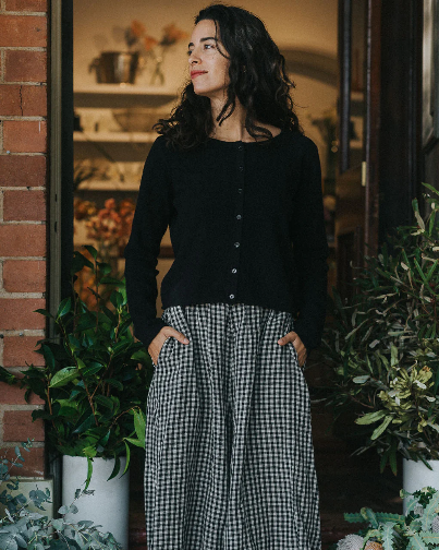 Montaigne - NZ Lambswool Cropped Cardigan- 088