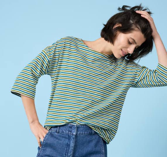 Seasalt Cornwall - ‘Tremayne Quay’ Jersey Top - Pellitras Dark citron