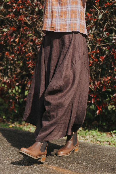 Montaigne - Lavigne - French Linen Asymmetrical Skirt - 104