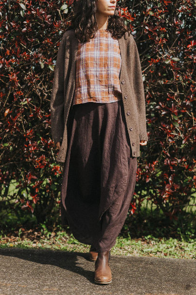 Montaigne - Lavigne - French Linen Asymmetrical Skirt - 104