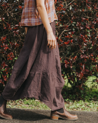 Montaigne - Lavigne - French Linen Asymmetrical Skirt - 104