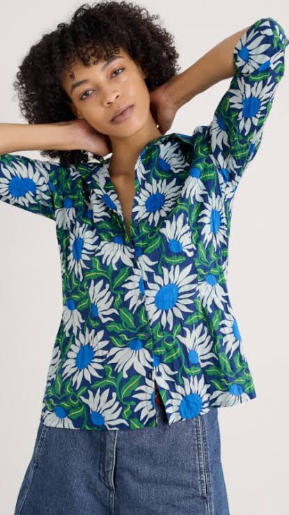 Seasalt Cornwall - ‘Larissa’ Shirt - Bold Sunflower Merine