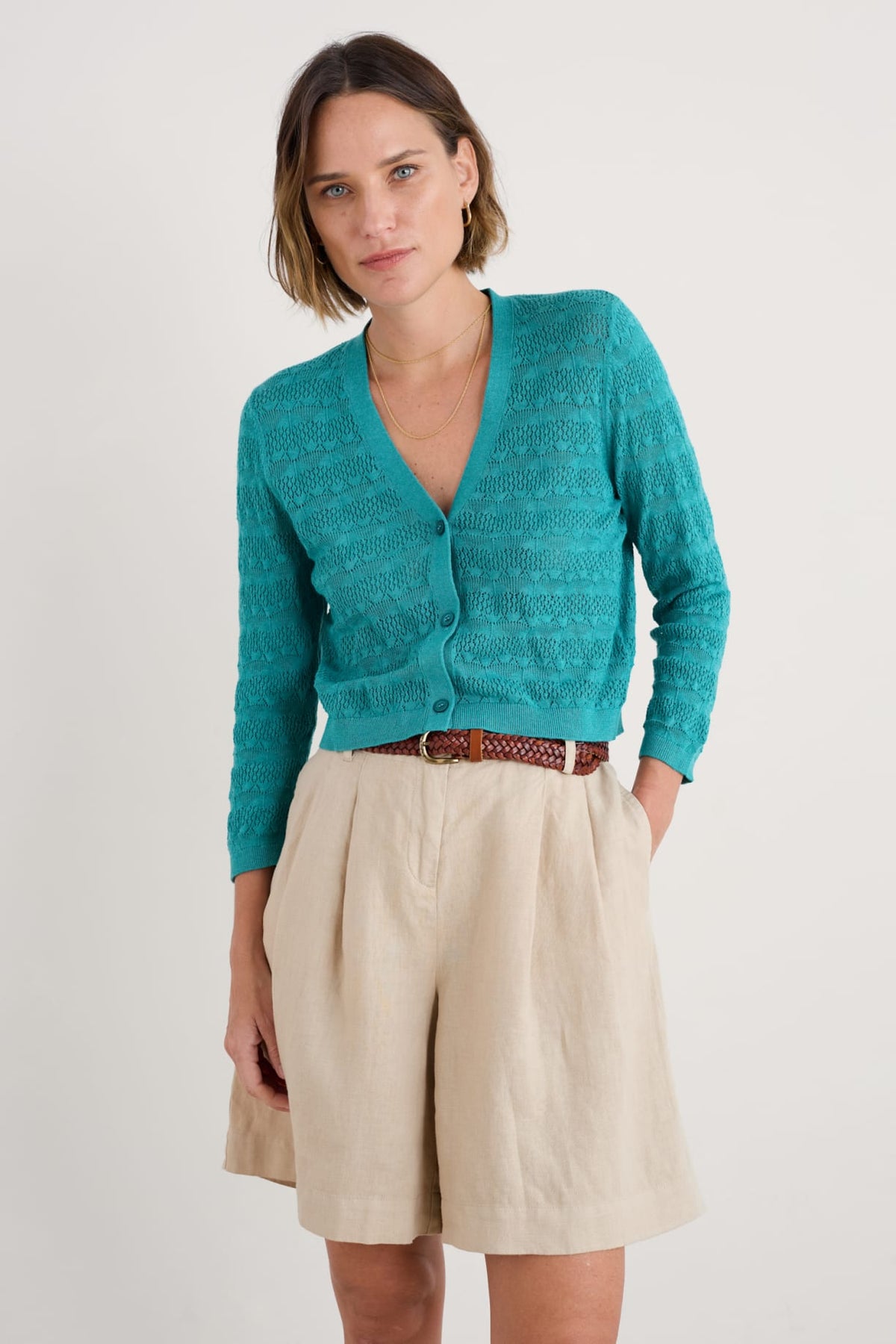 Seasalt Cornwall - ‘Sweet Day’ Cotton Cardigan - Azurite