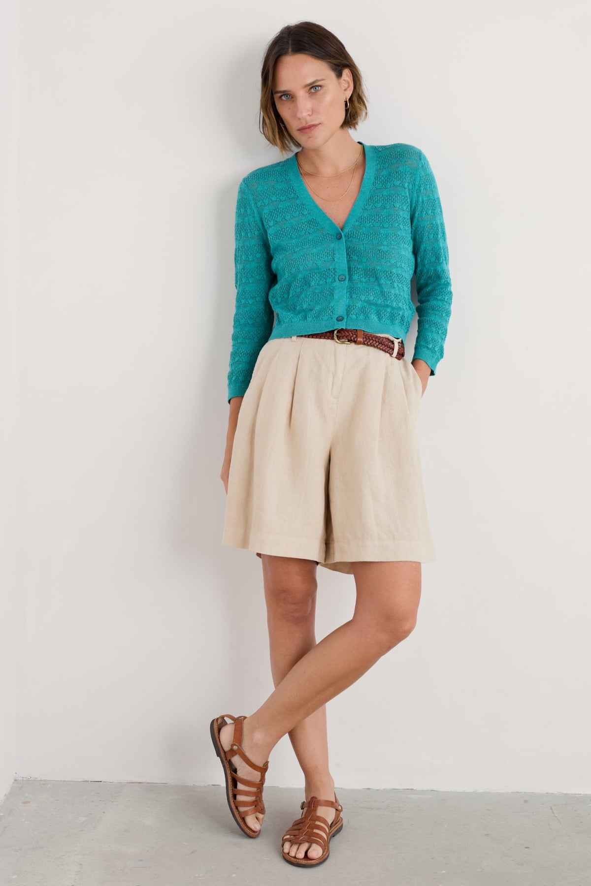 Seasalt Cornwall - ‘Sweet Day’ Cotton Cardigan - Azurite