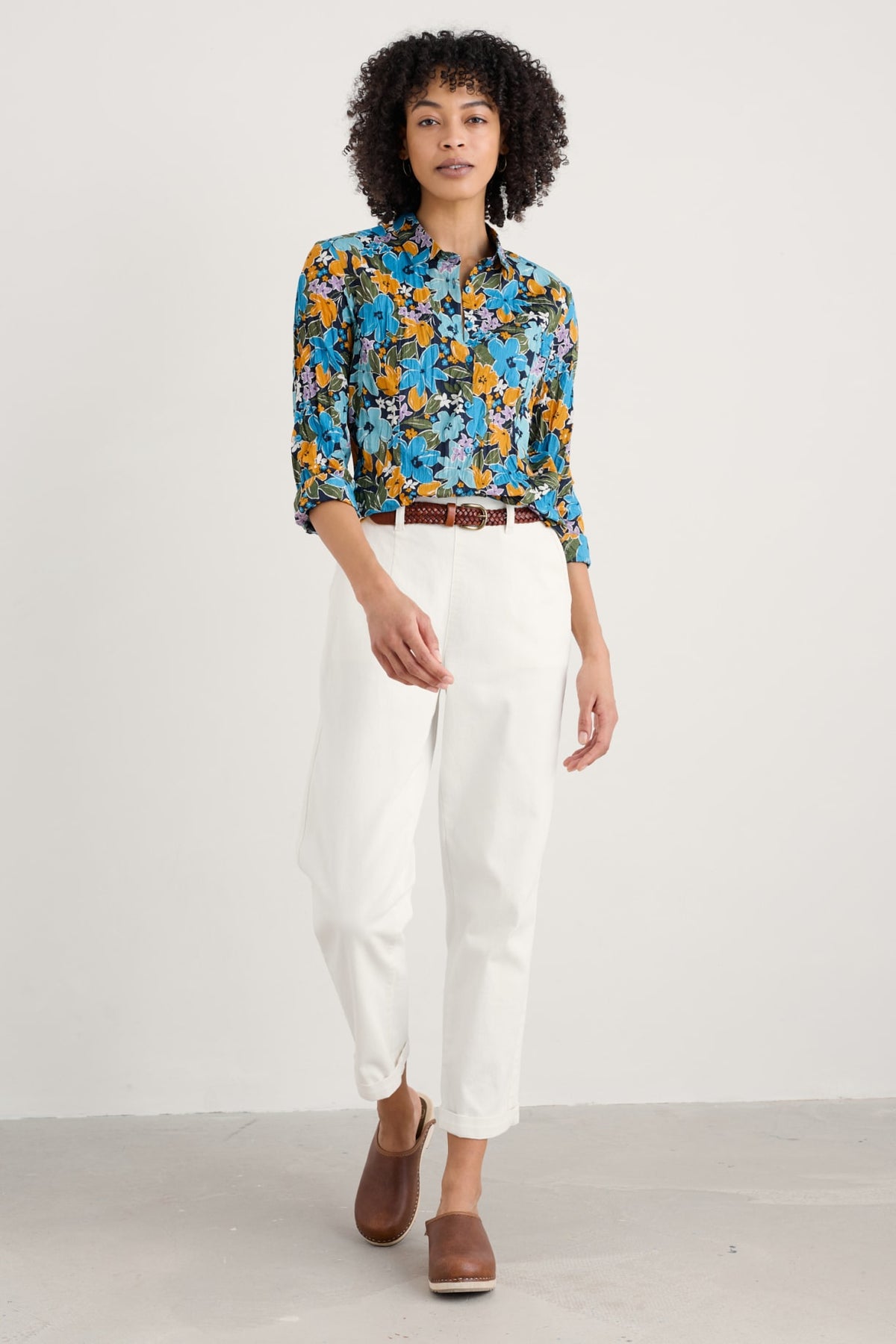 Seasalt Cornwall - ‘Larissa’ Shirt - Citrus Floral Poseidon