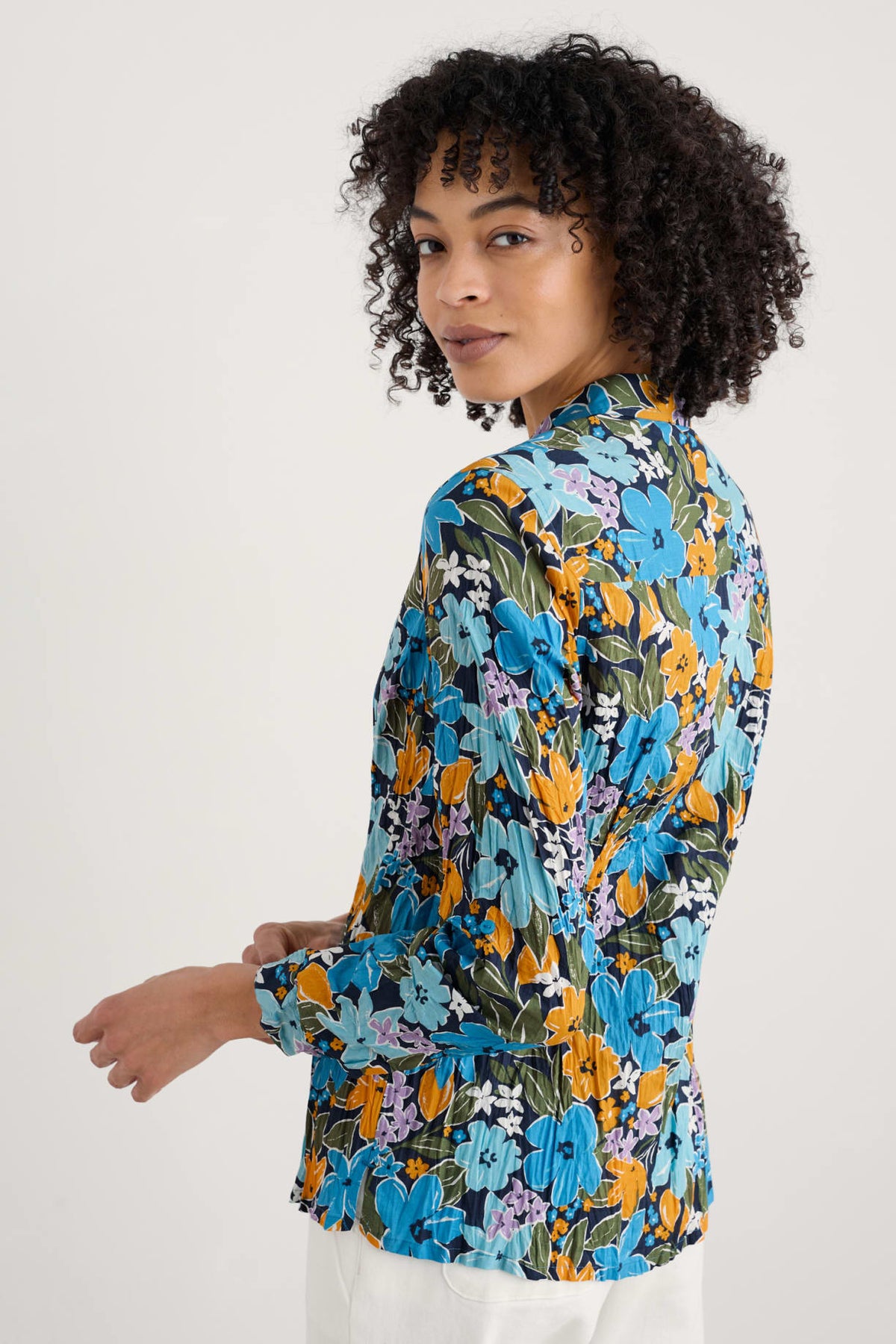 Seasalt Cornwall - ‘Larissa’ Shirt - Citrus Floral Poseidon
