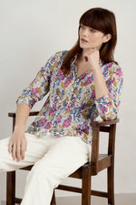 Seasalt Cornwall Larissa Shirt - Lino Foxglove Chalk