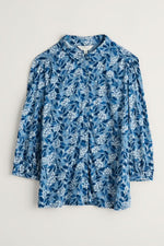 Seasalt Cornwall 3/4 ‘Embrace’ Shirt-Flower Meadow Blue Fog