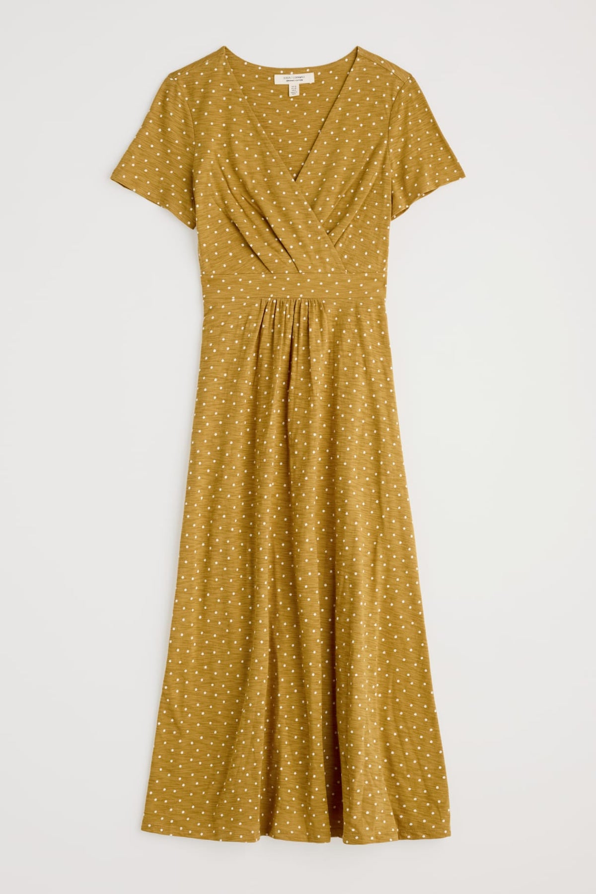 Seasalt Cornwall - ‘Chapelle’ Dress in GOTS Certified Organic Cotton Jersey - Rustic Spot Pear
