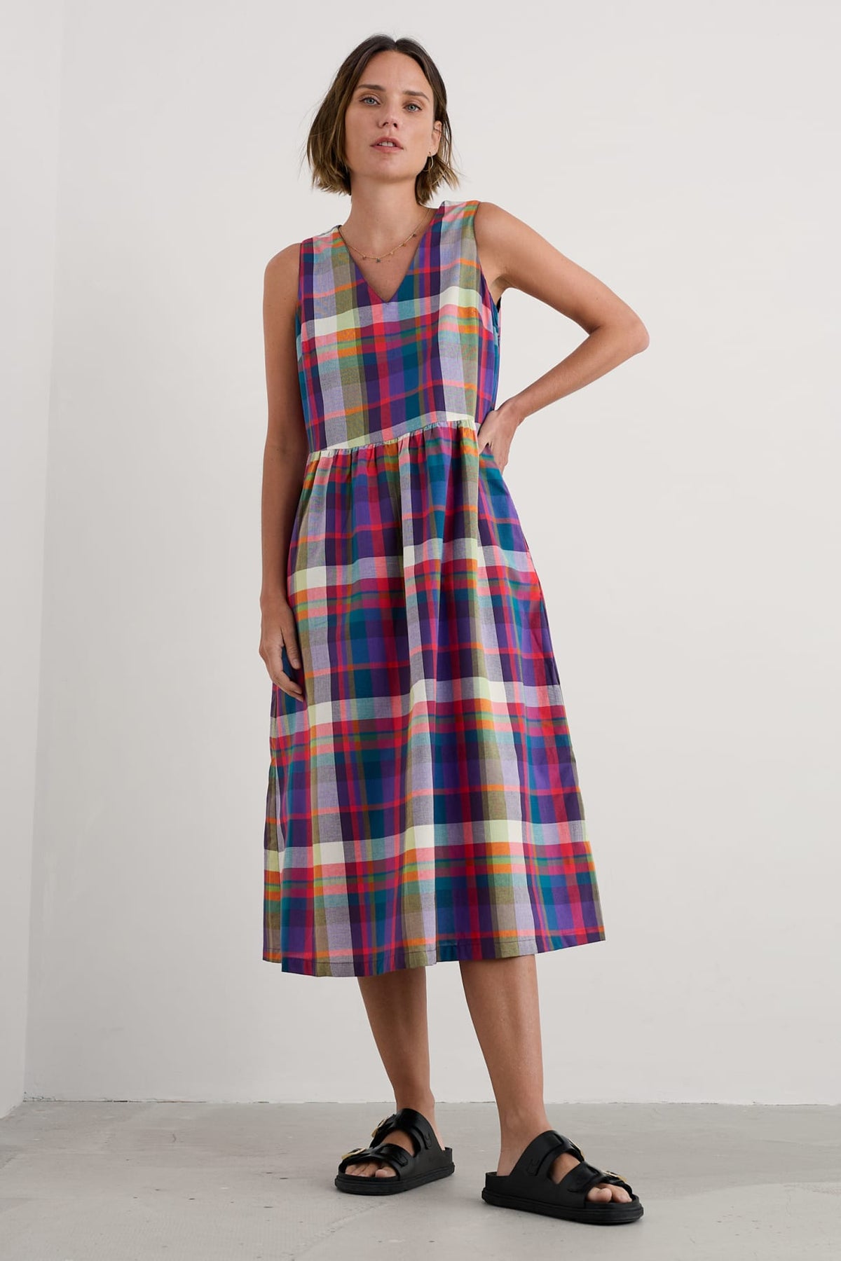 Seasalt Cornwall - ‘Lowland Heather’ Dress - Florabunda Multi Damson