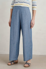 Seasalt Cornwall ‘Calluna’ Trousers - Mid Wash Cross Hatch