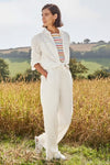 Seasalt Cornwall ‘Tide Flow’ Wide Leg Linen Trouser - Chalk