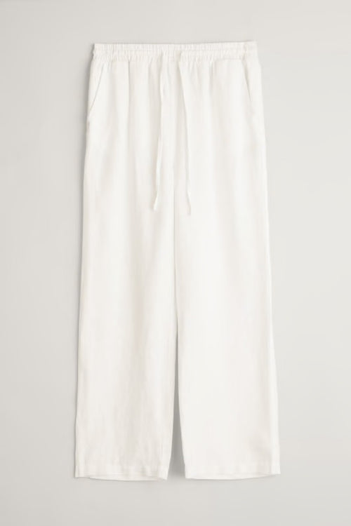 Seasalt Cornwall ‘Tide Flow’ Wide Leg Linen Trouser - Chalk