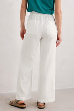 Seasalt Cornwall ‘Tide Flow’ Wide Leg Linen Trouser - Chalk