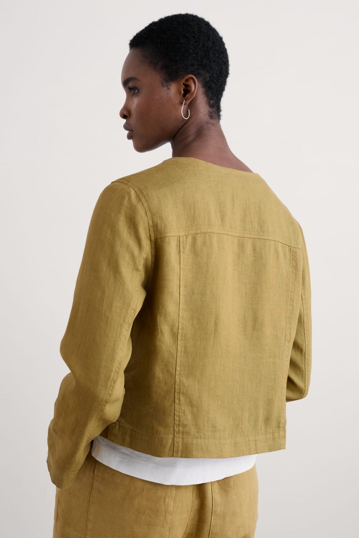 Seasalt Cornwall - ‘Country Lane’ Linen Jacket - Pear