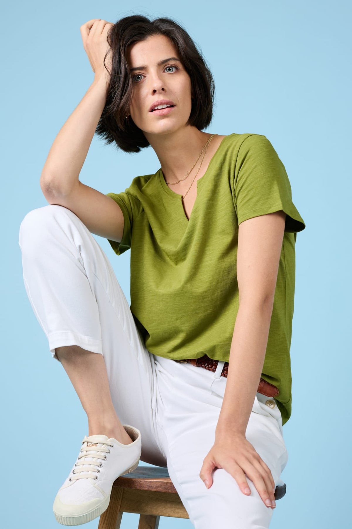 Seasalt Cornwall - ‘Kellow’ T-Shirt in in GOTS-Certified Organic Cotton Jersey - Dark Citron