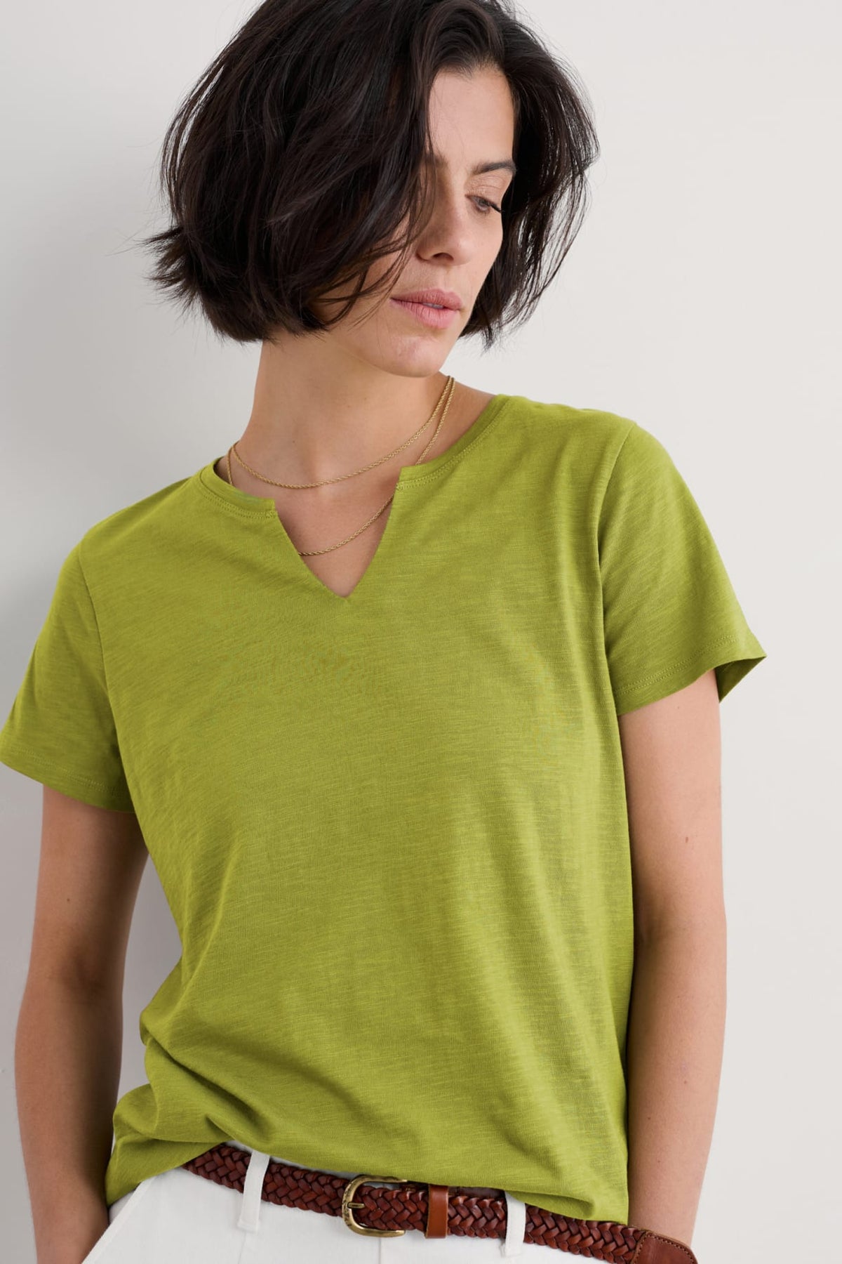 Seasalt Cornwall - ‘Kellow’ T-Shirt in in GOTS-Certified Organic Cotton Jersey - Dark Citron