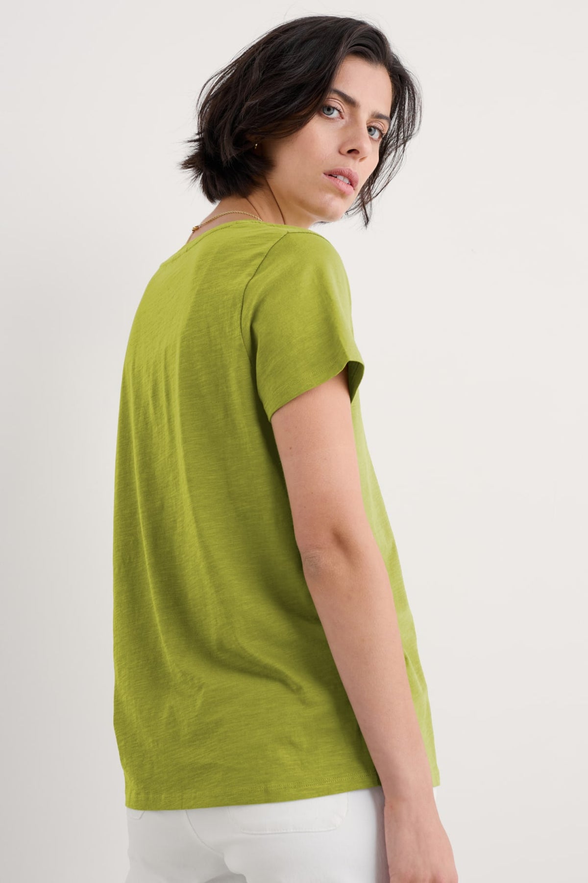 Seasalt Cornwall - ‘Kellow’ T-Shirt in in GOTS-Certified Organic Cotton Jersey - Dark Citron