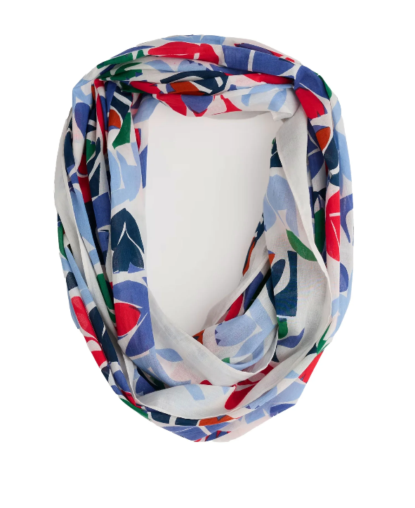 Seasalt Cornwall - New 'Everyday Circle' Scarf - Floral Cutout Chalk Mix
