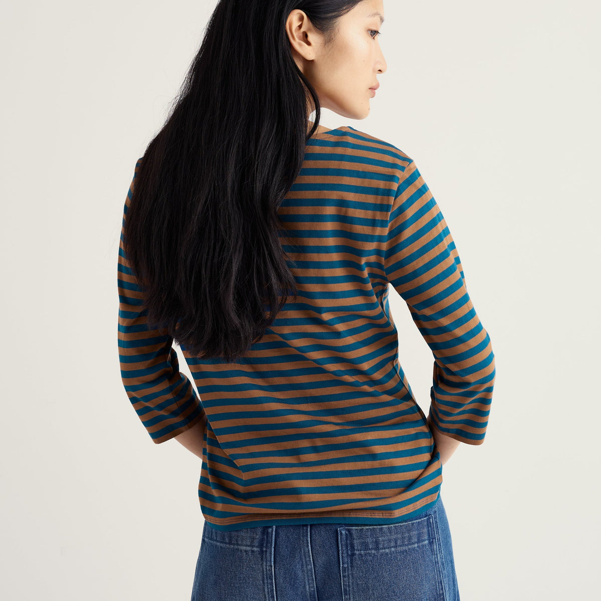 Seasalt Cornwall - Sailor 3/4 Sleeve Top in GOTS-Certified Organic Cotton Jersey