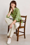 Seasalt Cornwall Larissa Shirt - Marshland Birds Dark Citron