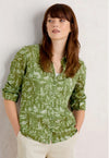 Seasalt Cornwall Larissa Shirt - Marshland Birds Dark Citron