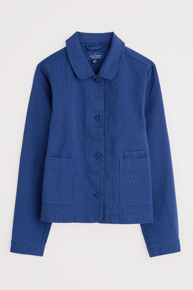 Seasalt Cornwall - ‘Coombe’ Lane Cotton Jacket - Washed Marine