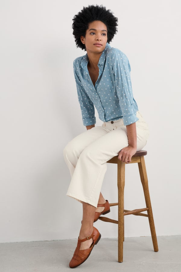 Seasalt Cornwall - ‘Larissa’ Shirt - Little Sponge Spot Hail