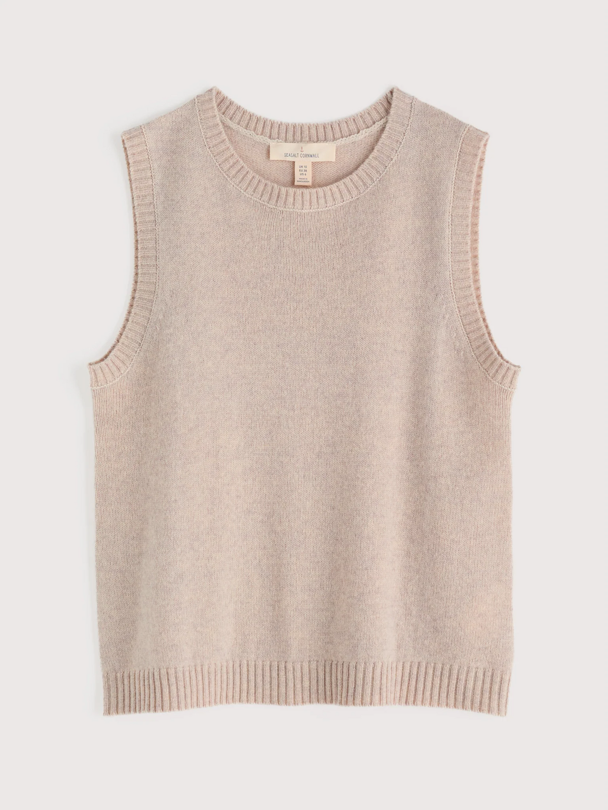 Seasalt Cornwall - East View - Merino Mix Vest - Parsnip