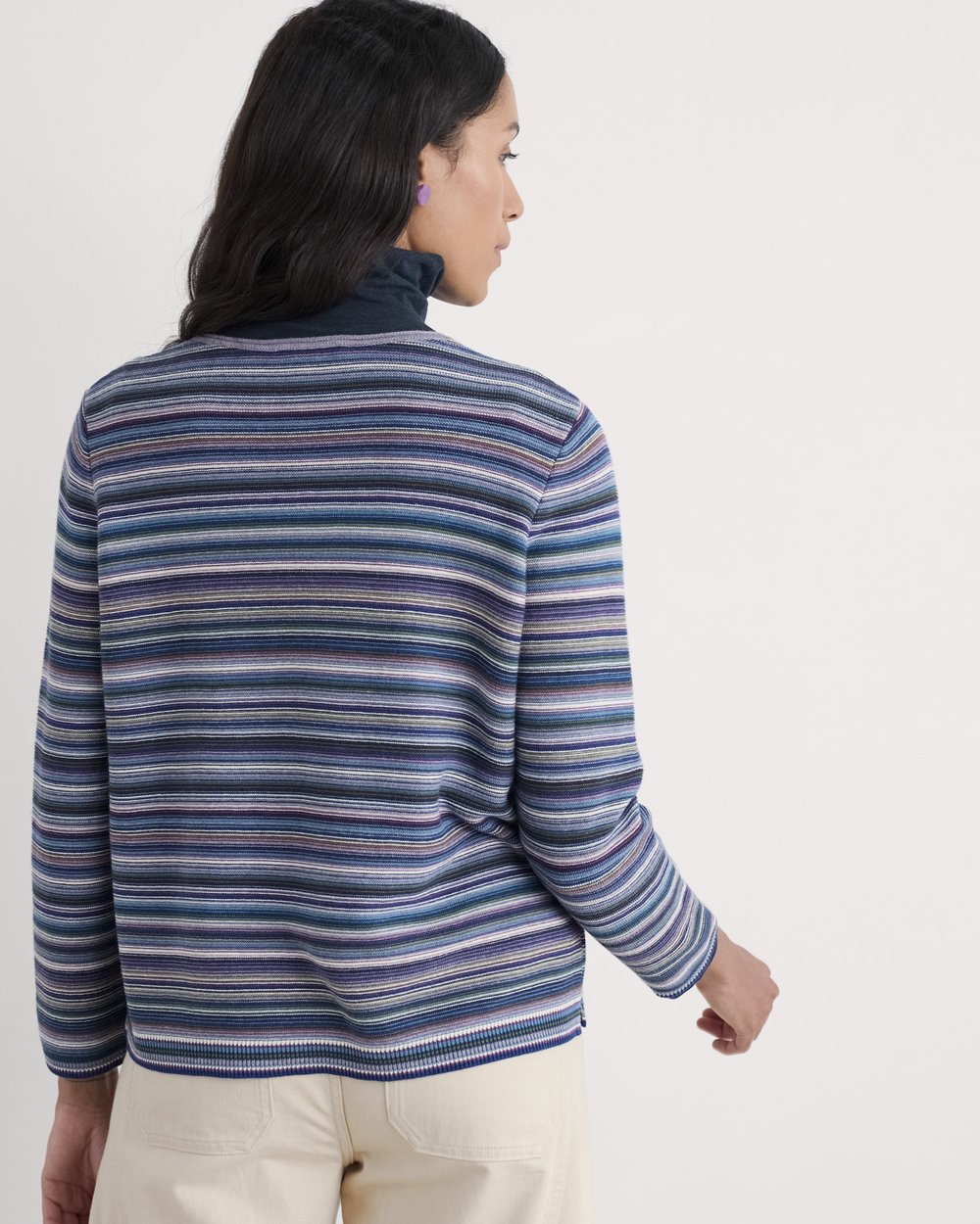 Seasalt Cornwall - Makers - Cotton Jumper - Grape Thistle Mix