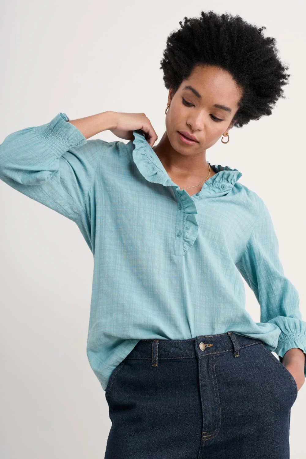 Seasalt Cornwall - ‘Feather Star’ Top - Mist