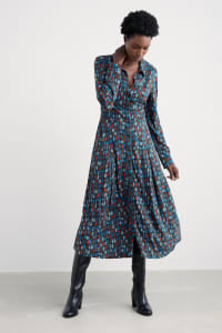 Seasalt Cornwall - Coastline - Jersey Shirt Dress - Dye Strokes Dark Lugger