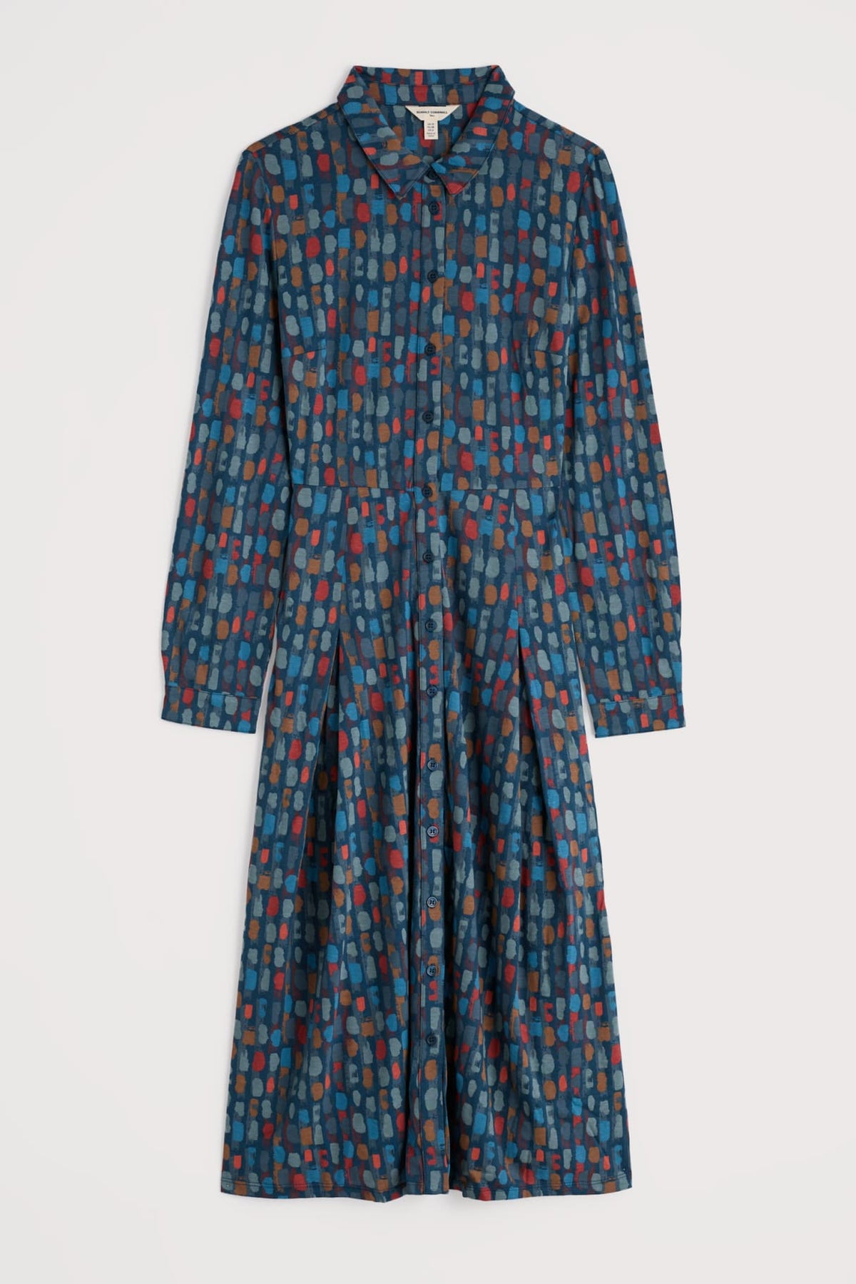 Seasalt Cornwall - Coastline - Jersey Shirt Dress - Dye Strokes Dark Lugger