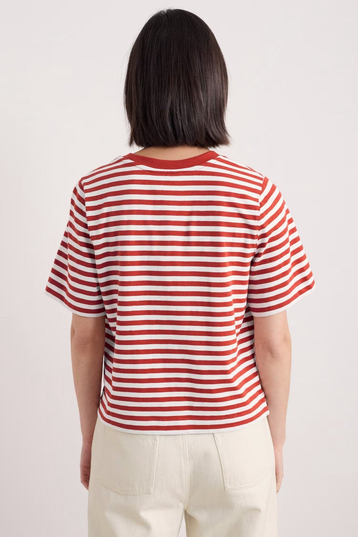 Seasalt Cornwall - ‘Copseland’ T Shirt - Mini Cornish Chalk Dark Cinnamon