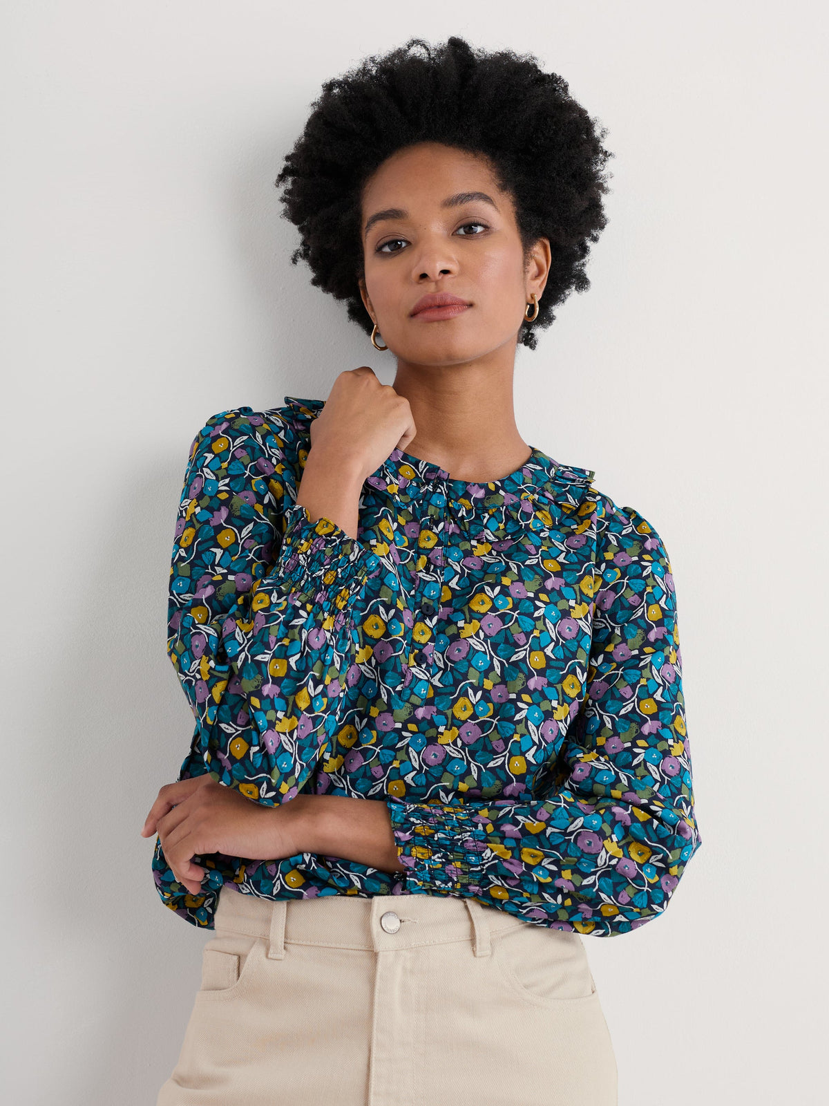 Seasalt Cornwall - ‘Last Leaf’ Top - Zennor Blooms Maritime