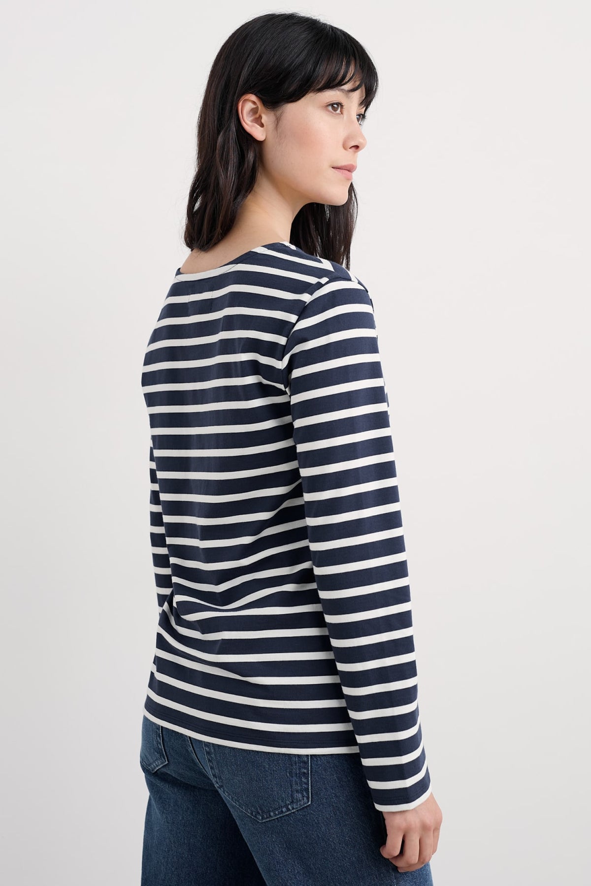 Seasalt Cornwall - Sailor 3/4 Sleeve Top in GOTS-Certified Organic Cotton Jersey