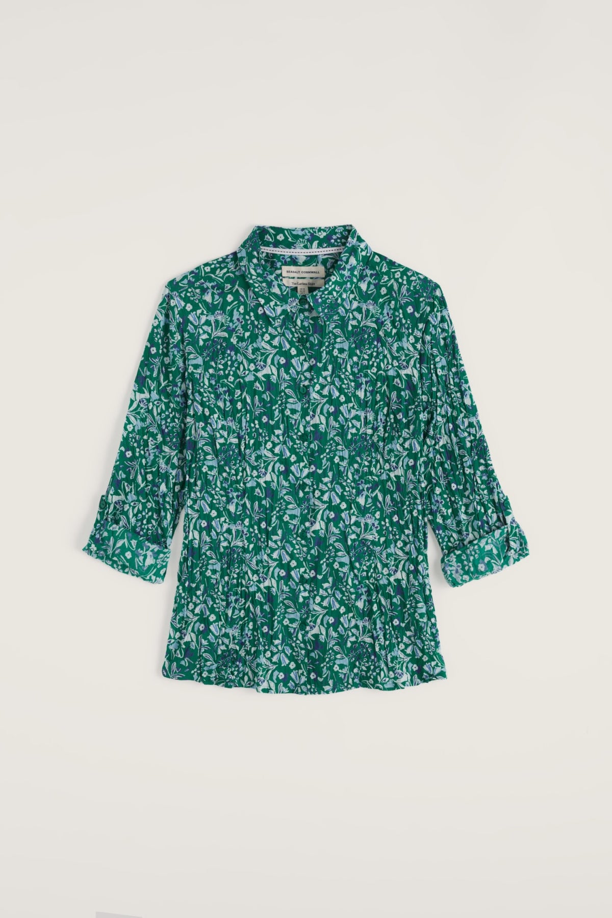 Seasalt Cornwall - Organic Cotton Larissa Shirt - Woodland Floral Dark Stem