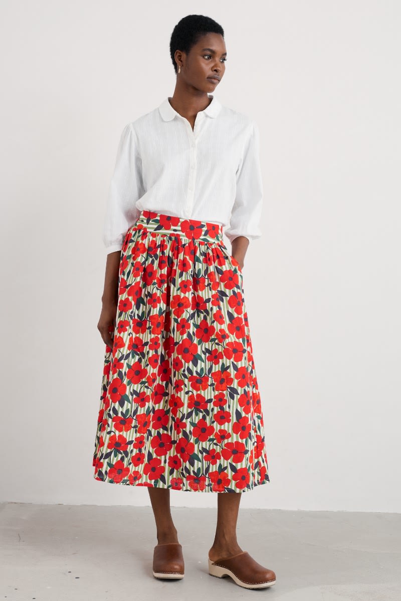 Seasalt Cornwall - ‘Hope Cottage’ Organic Cotton Check Blouse - Salt