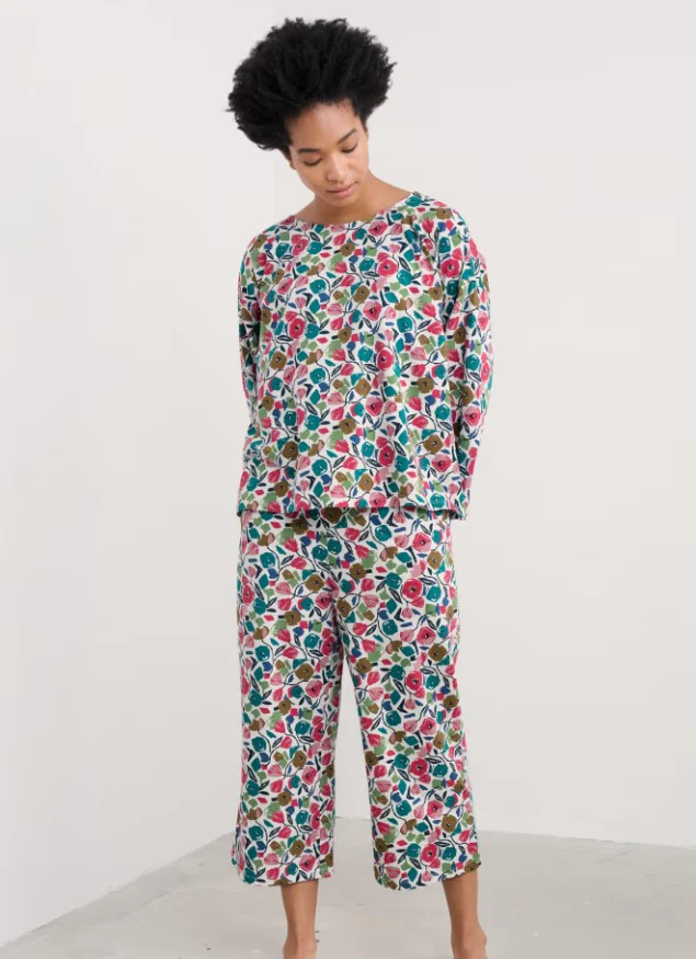Seasalt Cornwall - ‘Tree Shadow’ PJ Pyjamas - Zennor Blooms Mix
