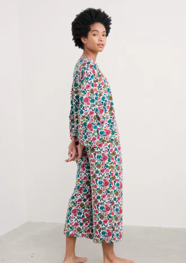 Seasalt Cornwall - ‘Tree Shadow’ PJ Pyjamas - Zennor Blooms Mix