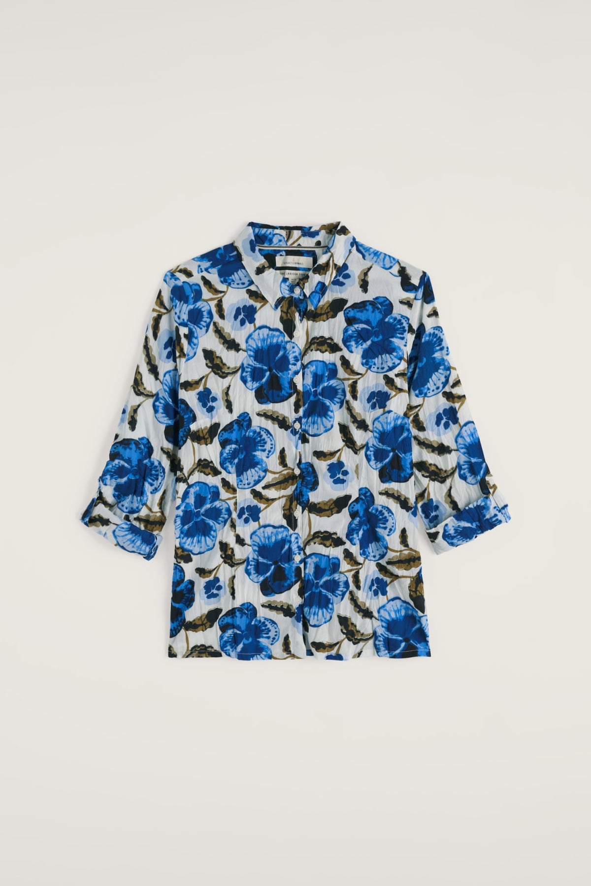 Seasalt Cornwall - Organic Cotton Larissa Shirt - Spring Pansy Chalk