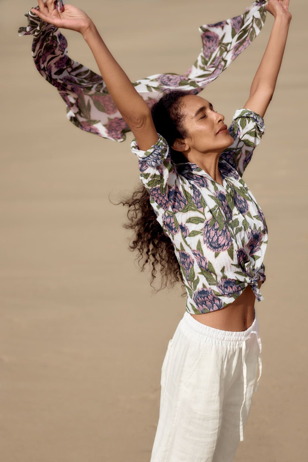 Seasalt Cornwall - Organic Cotton Larissa Shirt - Proteas Chalk