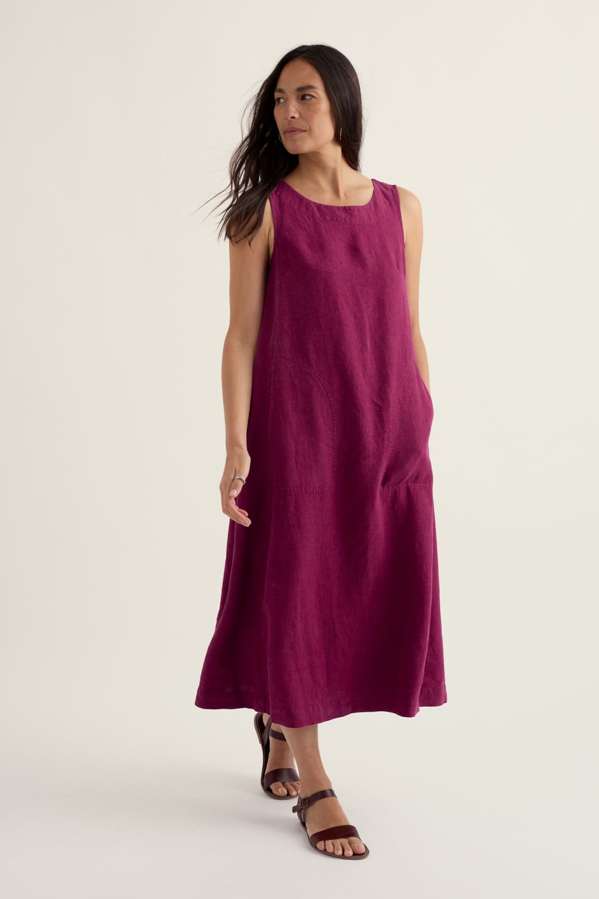 Seasalt Cornwall - Cresting Waves - Sleeveless Linen Dress
