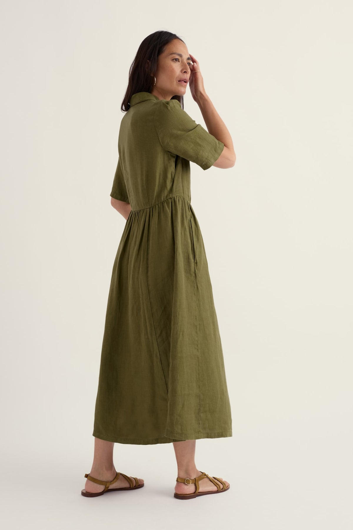 Seasalt Cornwall - Fen Violet - Linen Midi Dress - Creek