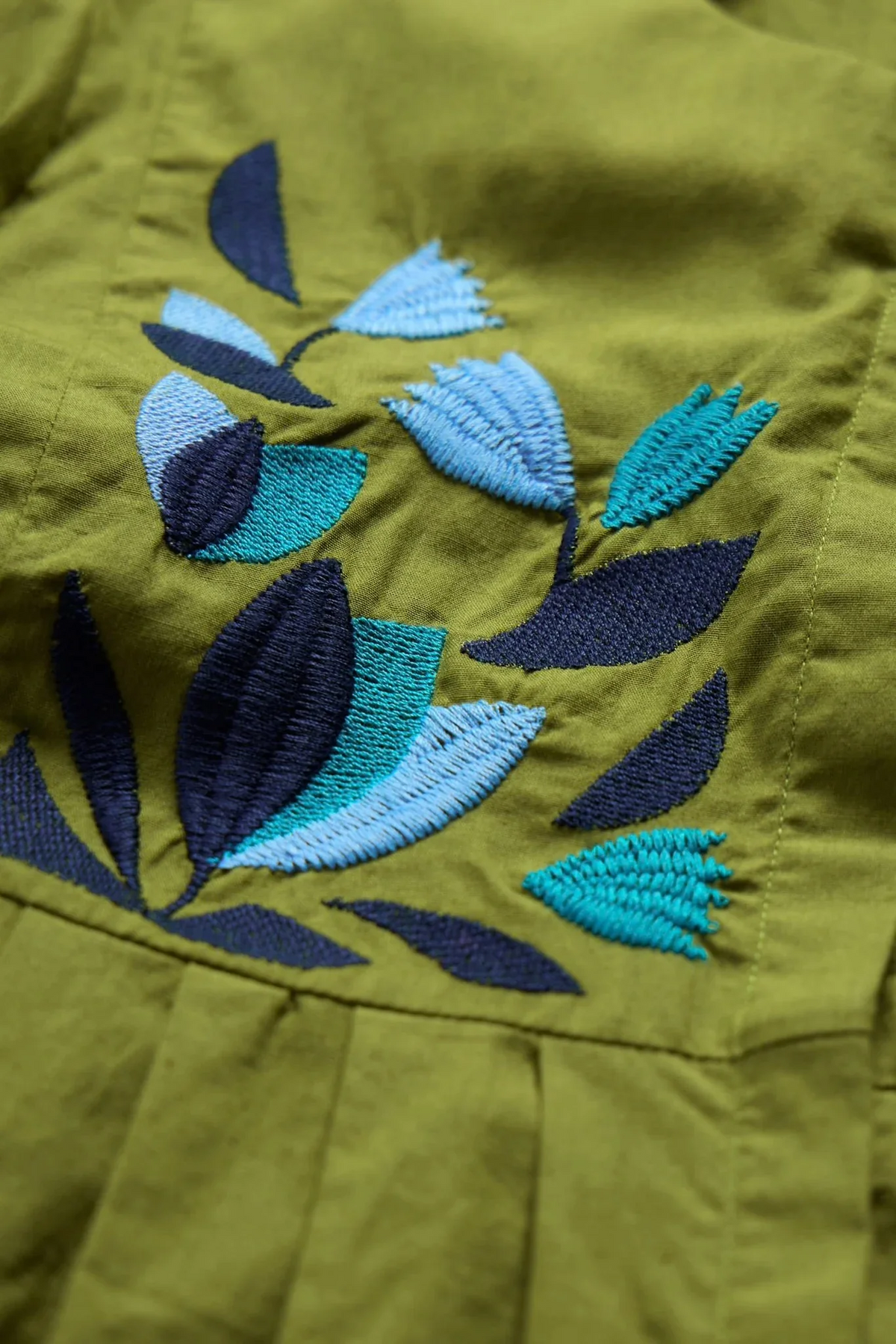 Seasalt Cornwall - ‘Thornapple’ Embroidered Shirt - Dark Citron