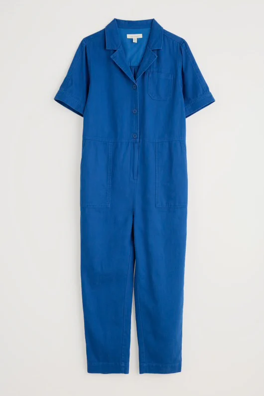Seasalt Cornwall - ‘Clear Water’ Linen /Cotton Jumpsuit - Ink